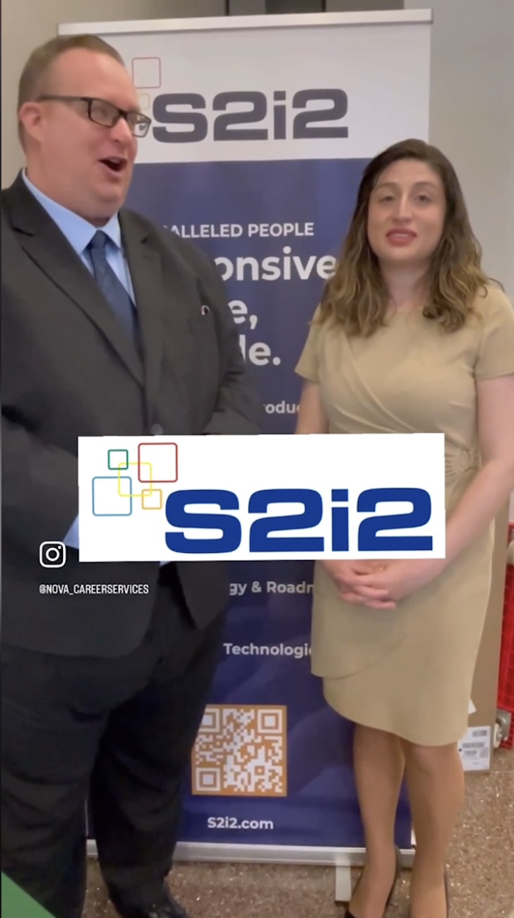 S2i2 sponsoring the NOVA Business Engagement & Career Services Advice and a Slice resume clinic